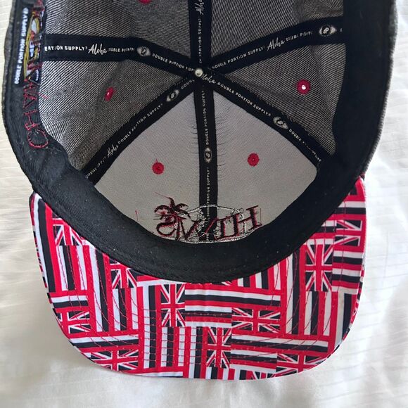 Double Portion HTWS Hawaii Champions Snapback Hat Hawaiian Flag Brim - Picture 2 of 6